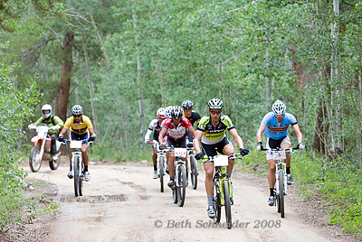 Dave Weins leading Lance and group to Columbine Mine