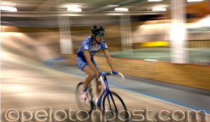 Cyclist on track