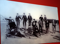 Old photo of cyclists