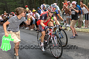 Levi Leipheimer racing in Mende