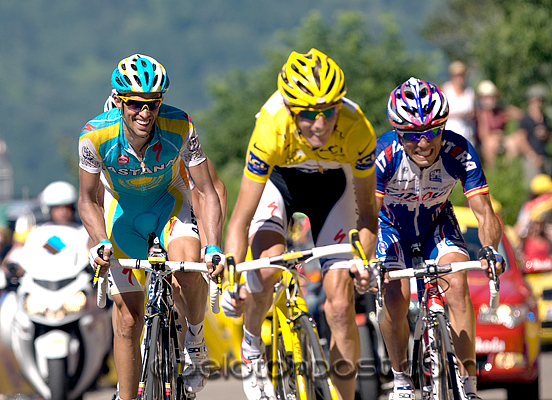 Andy Schleck, Alberto Contador and Joaquim Rodriguez