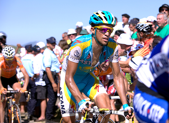 Alberto Contador on the attack