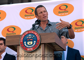 Lance Armstrong speaking about his inspiration for the race