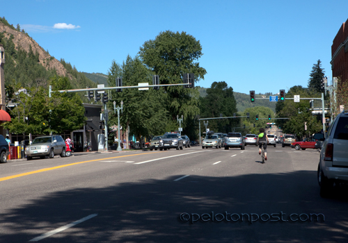 Race finish near Hotel Jerome