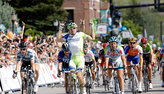 Elia Viviani winning in Steamboat