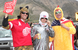 Fans on Independence Pass