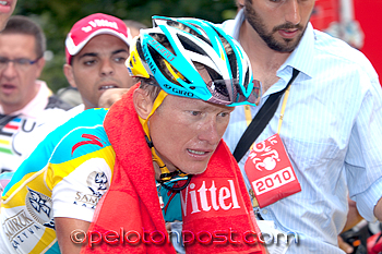 Vinokourov after stage win 2010 TdF