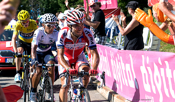 Rodriguez, Quintana,Froome climbing Semnoz at Annecy