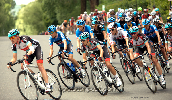 Peloton racing in Aspen