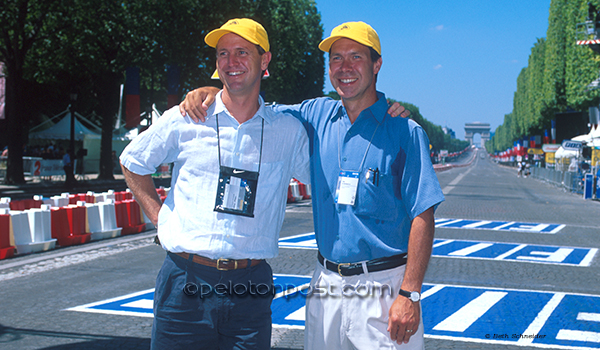 Chris Carmichael & Jim Ochowicz on the Champs Elysee 1999 TdF